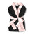 Persephone womens lightweight dressing gown in black - folded